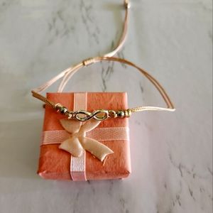 Boho Style Antique Silver Infinity Sign Adjustable Bracelet OSFA